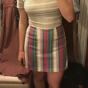 Vintage Multicolor Stripe Skort